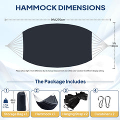 ANYOO Camping Hammock with Tree Straps setup outdoors