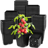 Anyumocz 3.5 inch square plant nursery pot front view