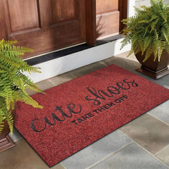 AOAOPQ Cute Shoes Doormat with dirt and debris absorbed