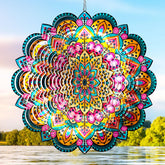 Aoedelyart Mandala Lucky Star Wind Spinner close-up view