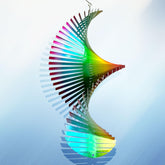 Aoedelyart Rainbow Wave Wind Spinner 15 inches front view