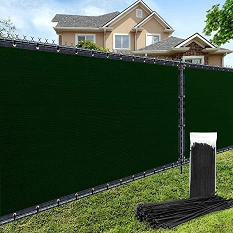 AofeiGa 6ft x 25ft Heavy Duty Privacy Fence Screen in Dark Green