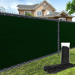 AofeiGa 6ft x 25ft Heavy Duty Privacy Fence Screen in Dark Green