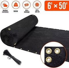 AofeiGa 6ft x 50ft Privacy Screen Black Fence installation process