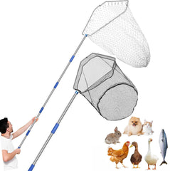 Aoiaute Chicken Catching Net Set with adjustable stainless steel pole