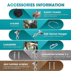 Aokitec Sensory Swing accessories including hardware kit
