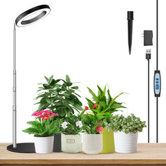 Aokrean 6.3in Grow Light with adjustable pole and black design