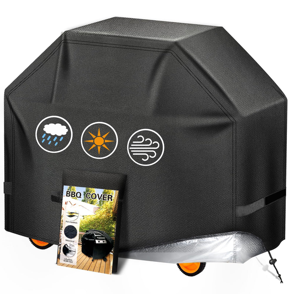 Aoretic 60-inch grill cover front view in black