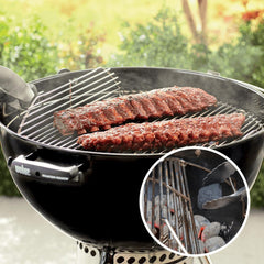 AOREWTGGH 22 Inch Grill Grate Replacement for Weber, installed on grill