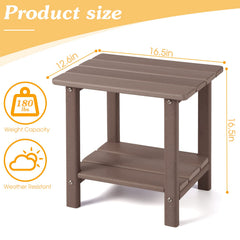 Apolimi 2-tier side table with upper and lower storage racks