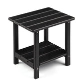 Apolimi Adirondack Outdoor Side Table black front view