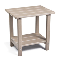 Apolimi Adirondack Outdoor Side Table front view in grayish brown