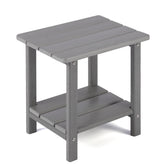 Apolimi Adirondack Outdoor Side Table front view in light grey