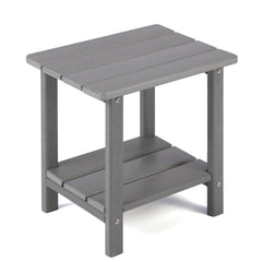Apolimi Adirondack Outdoor Side Table front view in light grey