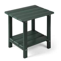 Apolimi Adirondack Outdoor Side Table in forest green front view