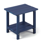 Apolimi Adirondack Outdoor Side Table navy blue front view