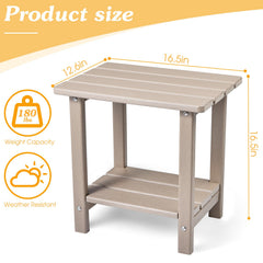 Apolimi Adirondack Outdoor Side Table with drinks on top tier