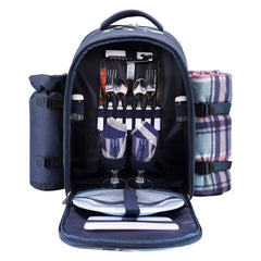Apollo Walker Picnic Backpack blue front view