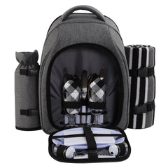 Apollo Walker Picnic Backpack front view in grey