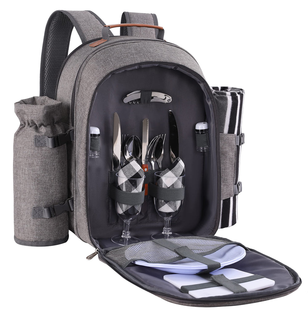 Apollo Walker Picnic Backpack Set for 2 with cooler compartment