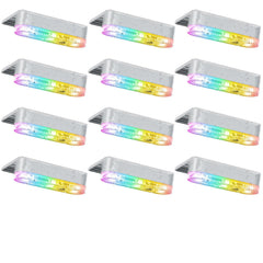 APONUO Solar Pool Lights 8 Pack with colorful illumination