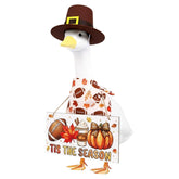 Aposwow Porch Goose Fall Outfit Set with pennant sign, scarf, and hat