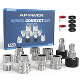 APOWER Quick Connect Kit front view with connectors and packaging