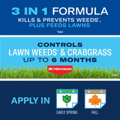 Application of BioAdvanced Weed and Feed on a lawn