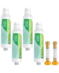 AQUA CREST Garden Hose Water Filter, white model front view