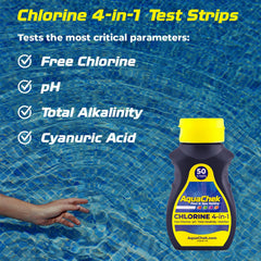AquaChek 4-Way Test Strips bottle side view