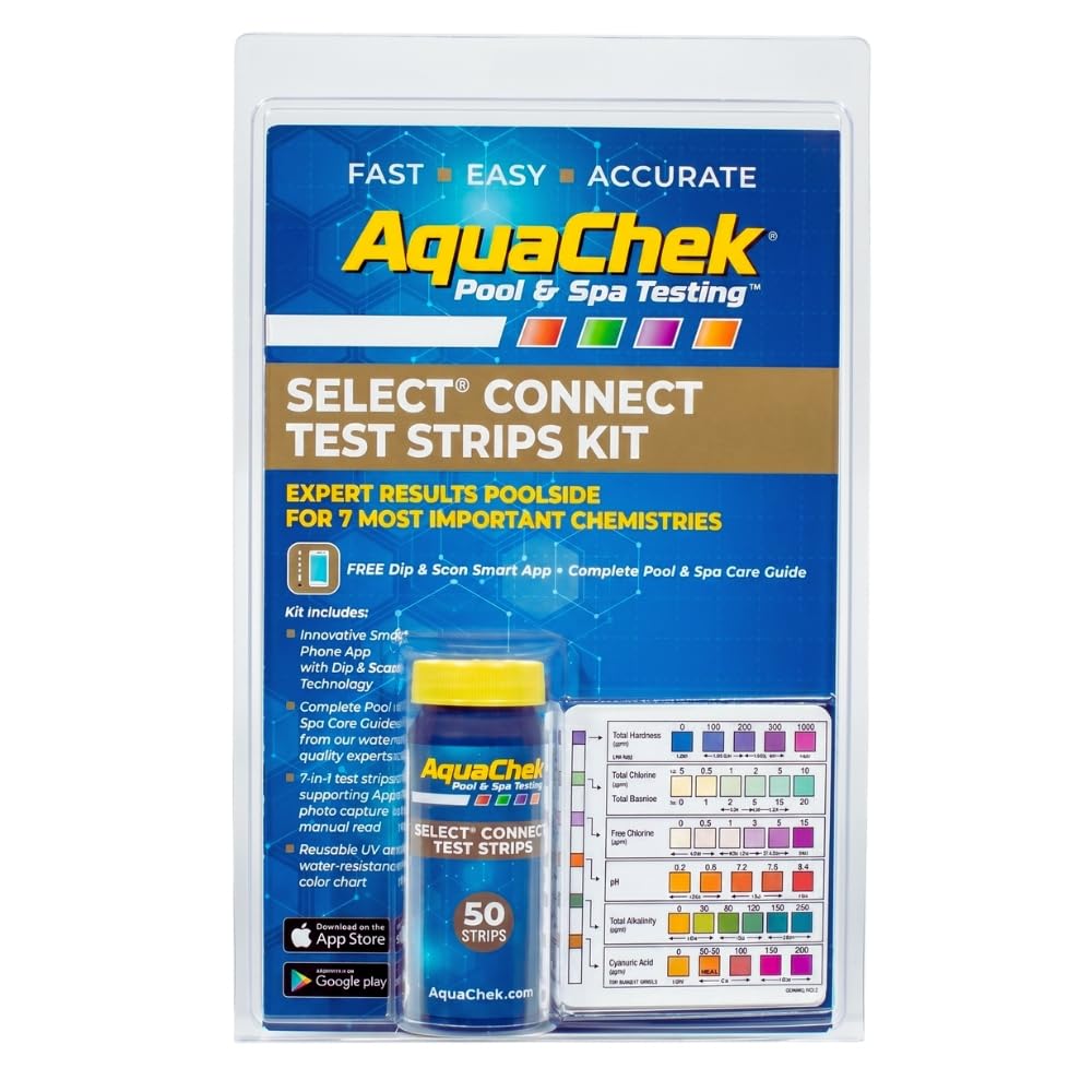 AquaChek 7-way test strips kit front view with packaging