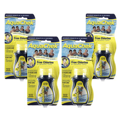 AquaChek Free Chlorine Swimming Pool Test Strips 4-Pack front view