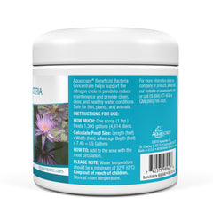 Aquascape Dry Beneficial Bacteria 8.8 oz nutritional information