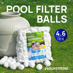 AQUASTRONG Pool Filter Balls showing texture