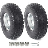 AR-PRO 10-inch solid tire and wheel assembly front view