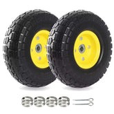 AR-PRO 10-inch solid tire and wheel assembly front view