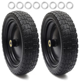 AR-PRO 13-inch flat-free tire and wheel set front view
