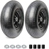 AR-PRO 4.00-6" pneumatic wheel assembly front view