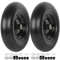AR-PRO 4.80/4.00-8" flat free tire front view