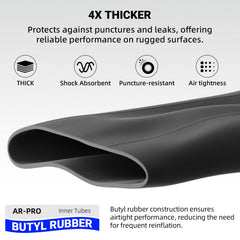 AR-PRO replacement inner tube displayed on a tire