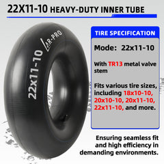 AR-PRO Replacement Inner Tubes 20x10-10 side view