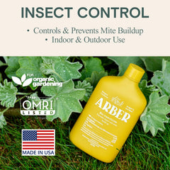 ARBER Organic Insecticide Spray label with usage instructions