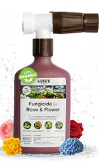 ARBER Organic Rose Fungicide 16 oz front view with hose-end sprayer