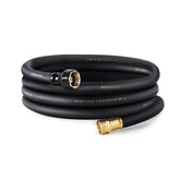 ARBUTUS 5/8" x 25ft black rubber garden hose front view