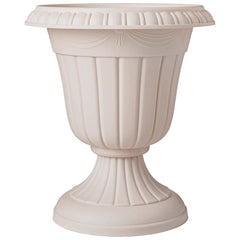 Arcadia Garden Products 16x18 inch taupe urn planter front view