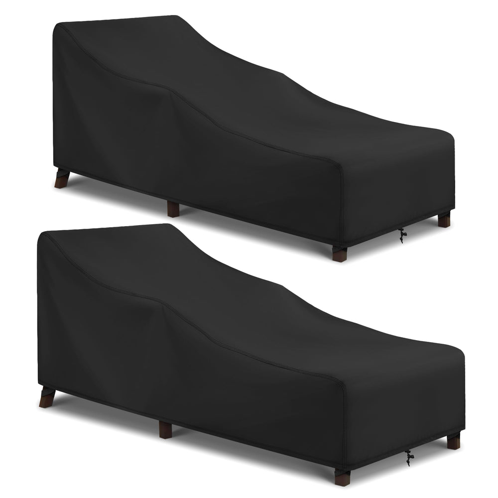 Arcedo Outdoor Lounge Chair Cover black pack of 2 front view