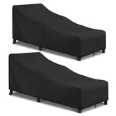 Arcedo Outdoor Lounge Chair Cover black pack of 2 front view