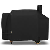 Arcedo Pellet Grill Cover front view, black fabric