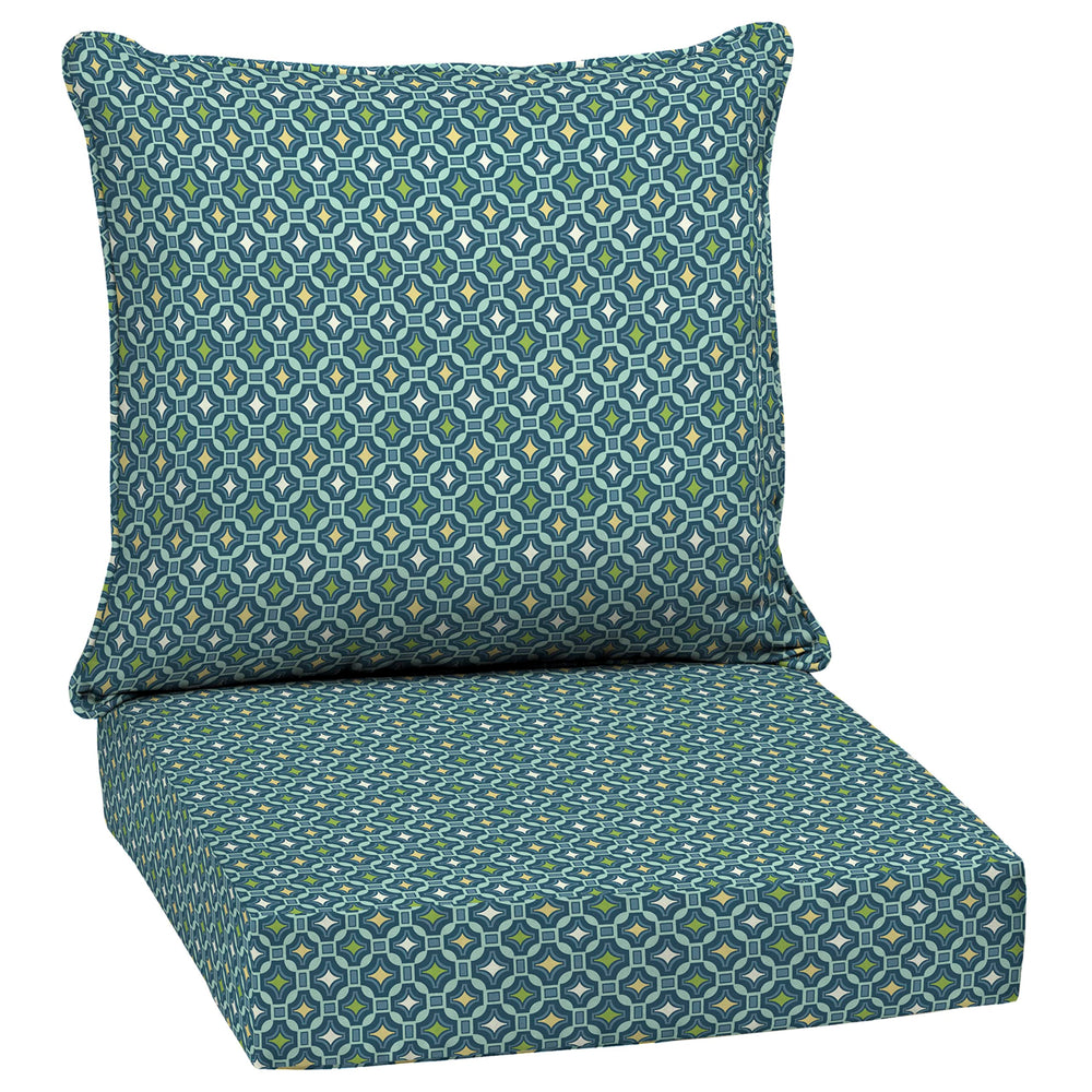 Arden Outdoor Deep Seat Cushion Set Alana Tile front view