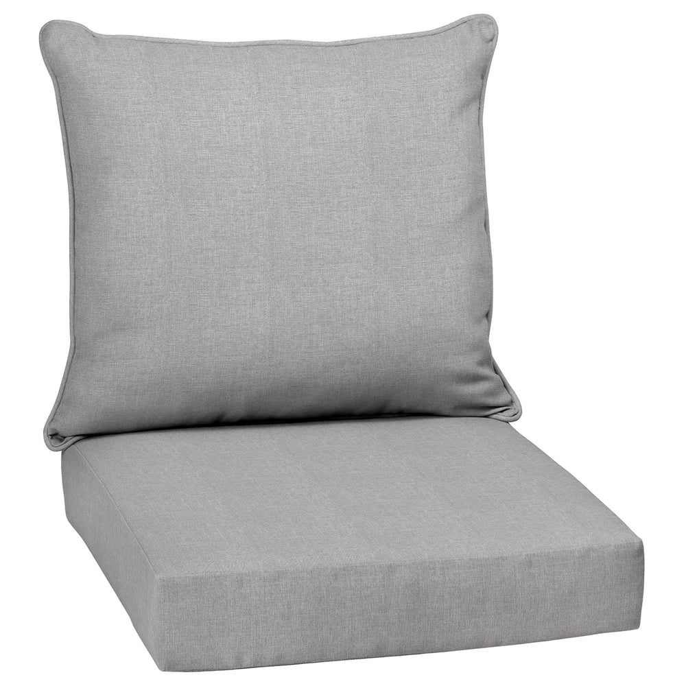 Arden Outdoor Deep Seat Cushion Set featuring Paloma Woven Texture front view
